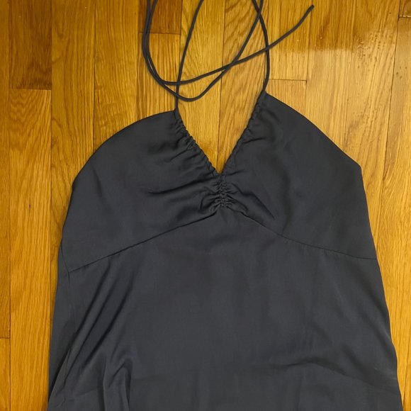 Banana Republic Granite Blue Silky Halter Layering Camisole Tank Top Size Small - Picture 2 of 4